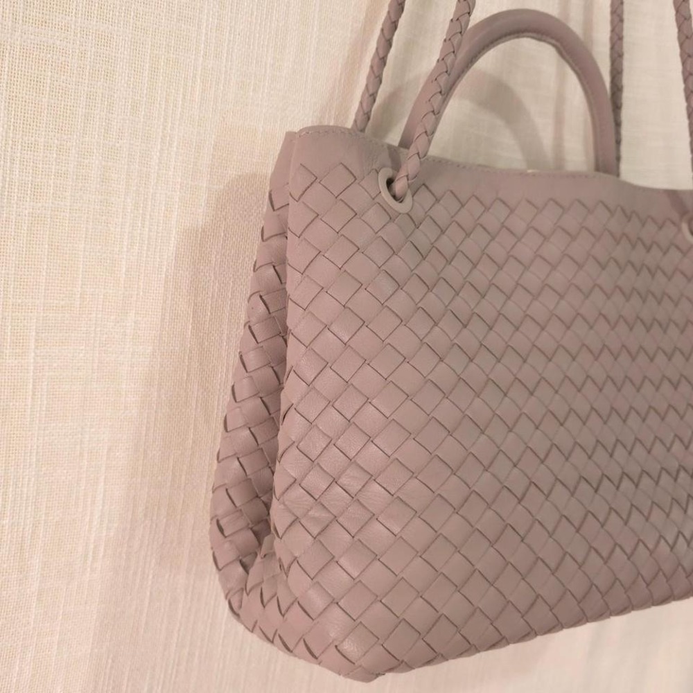 Quince Italian Leather Handwoven Satchel - Picture 4 of 6